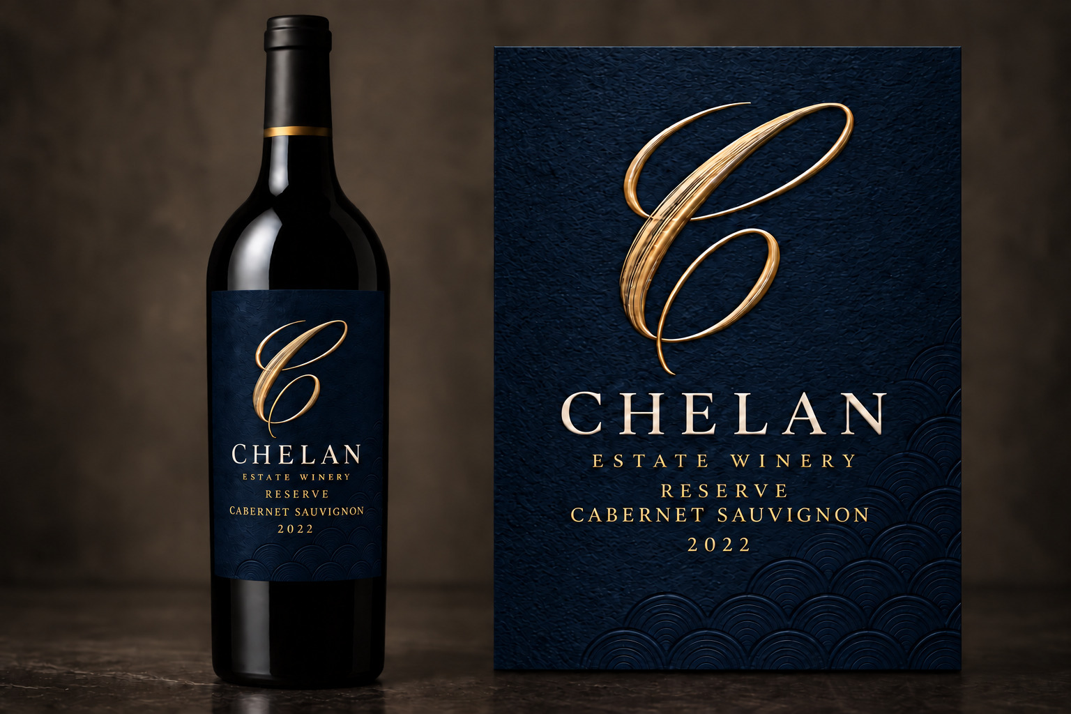 Reserve Cabernet Sauvignon 2022 bottle and label design from the wine catalog